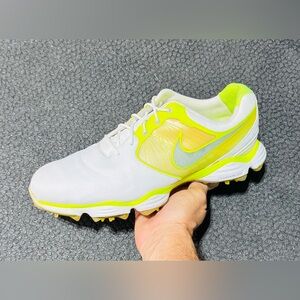 Nike Mcllroy Lunar Control 2 ‘White Volt’ Men’s Golf Shoes Sz 10
